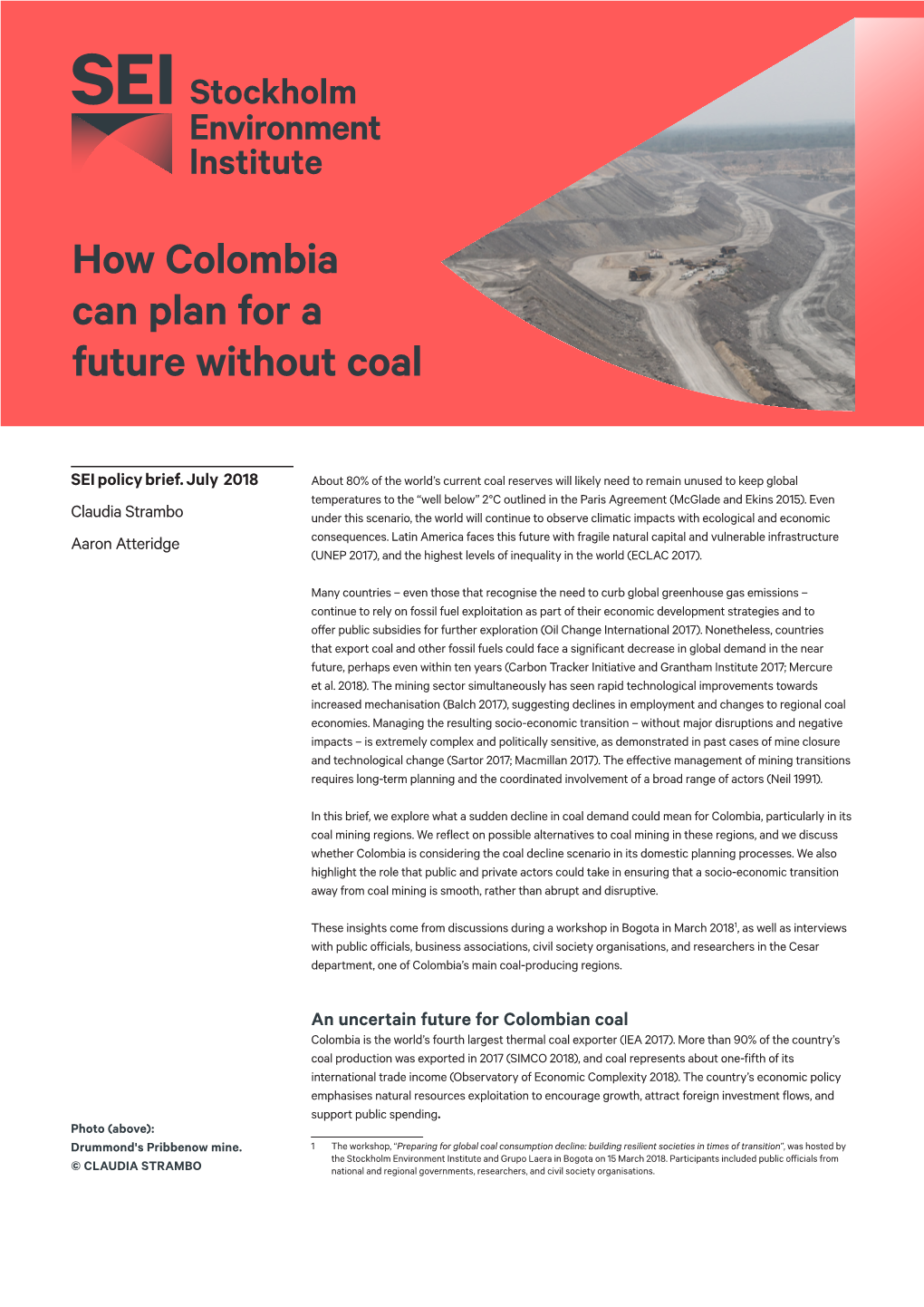 How Colombia Can Plan for a Future Without Coal