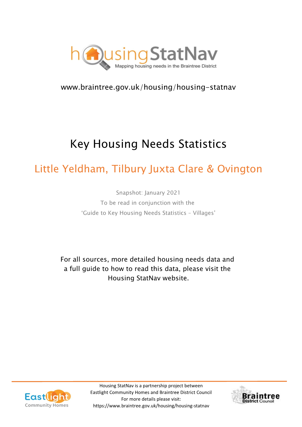 Key Housing Needs Statistics