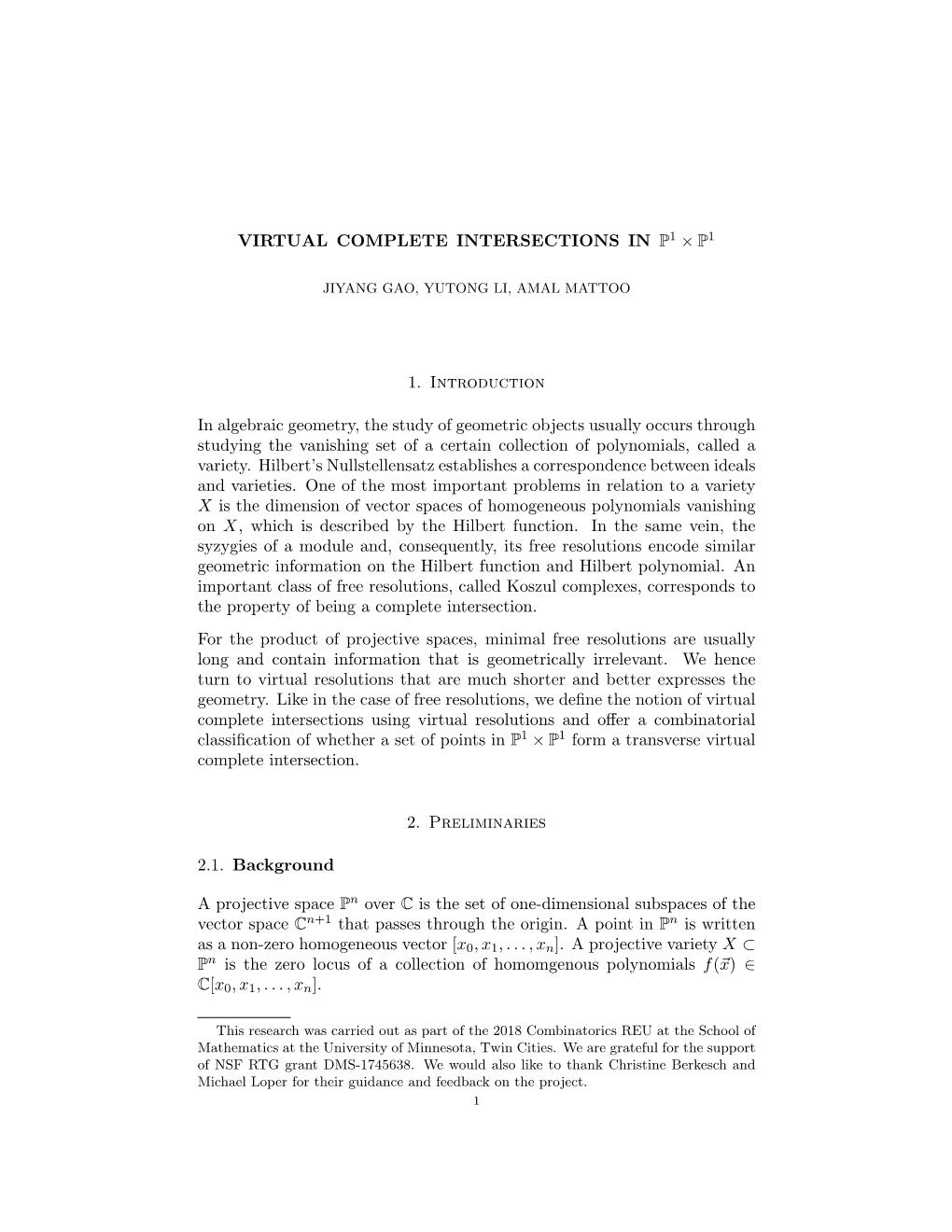 Virtual Complete Intersections in P1 × P1