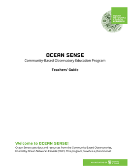 Ocean Sense Community-Based Observatory Education Program