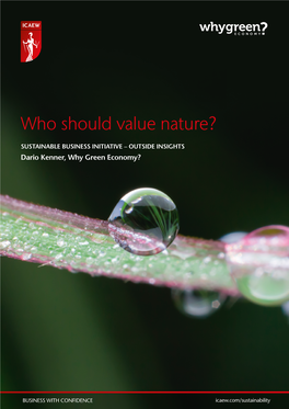 Who Should Value Nature?