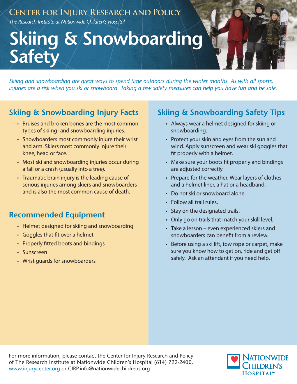Skiing & Snowboarding Safety