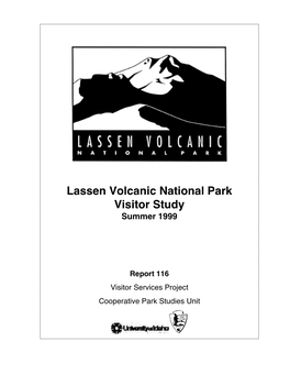 Lassen Volcanic National Park Visitor Study Summer 1999