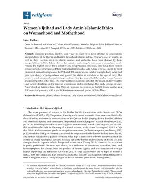 Women's Ijtihad and Lady Amin's Islamic Ethics On