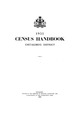 Census Handbook, Chitaldrug