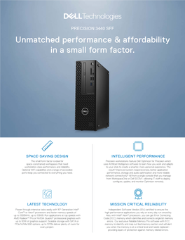 Unmatched Performance & Affordability in a Small Form Factor