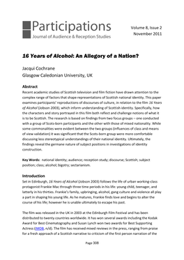16 Years of Alcohol: an Allegory of a Nation?