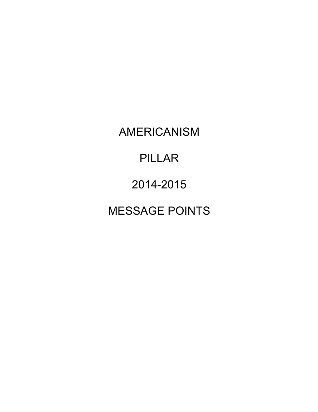 Message Points – Americanism (PDF)