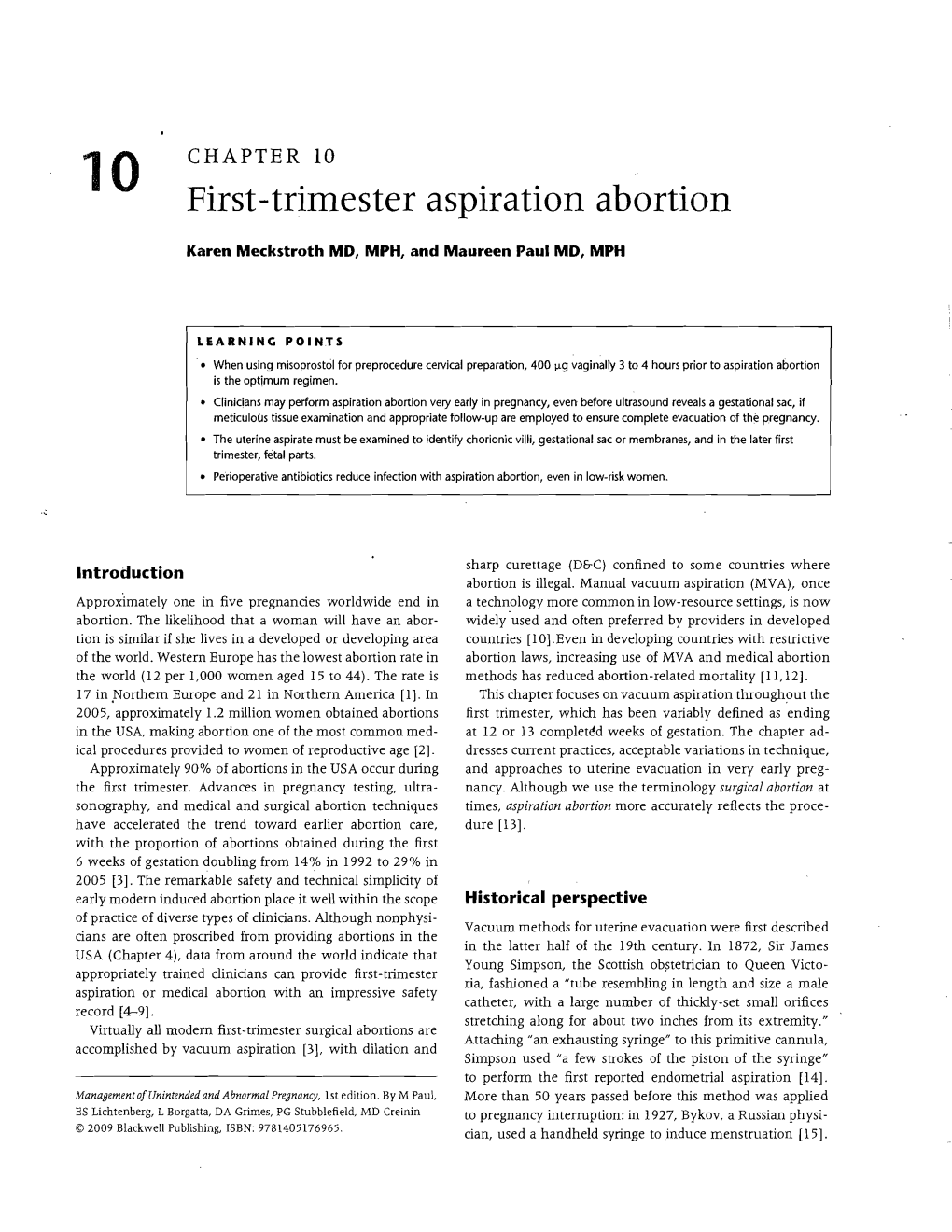 First-Trimester Aspiration Abortion