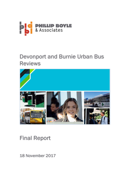 Devonport and Burnie Urban Bus Reviews Final Report