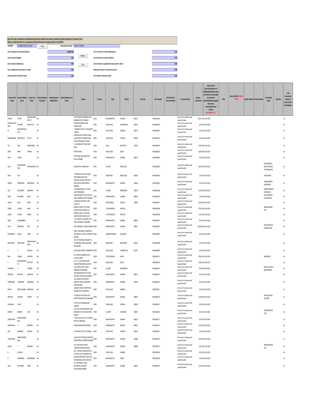 Form IEPF-1 New Malco 23870 Batch15