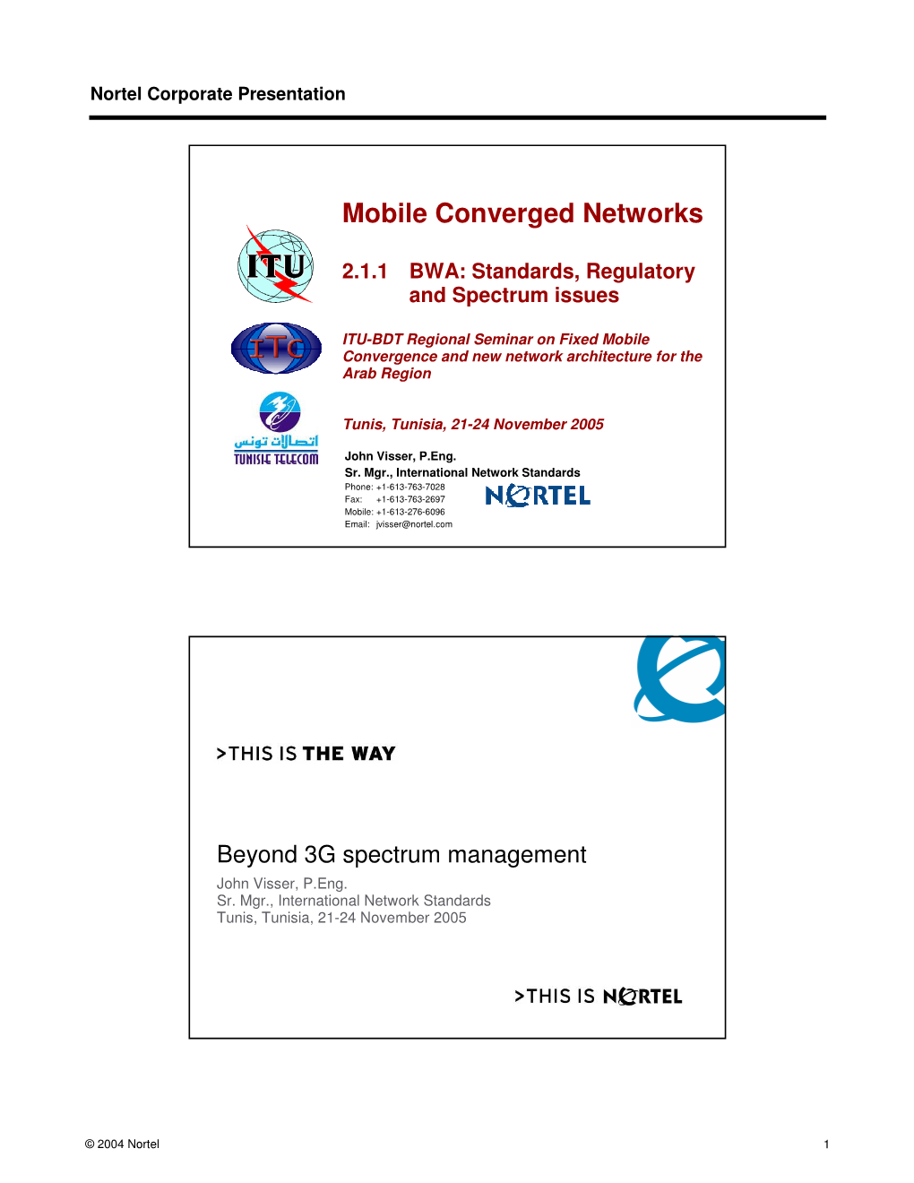 Mobile Converged Networks