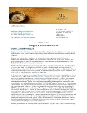 Energy & Environment Update