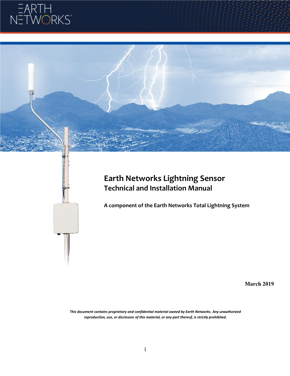 Earth Networks Lightning Sensor Technical and Installation Manual