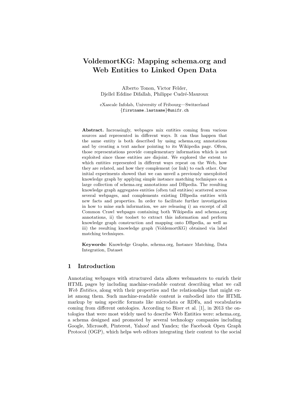 Voldemortkg: Mapping Schema.Org and Web Entities to Linked Open Data