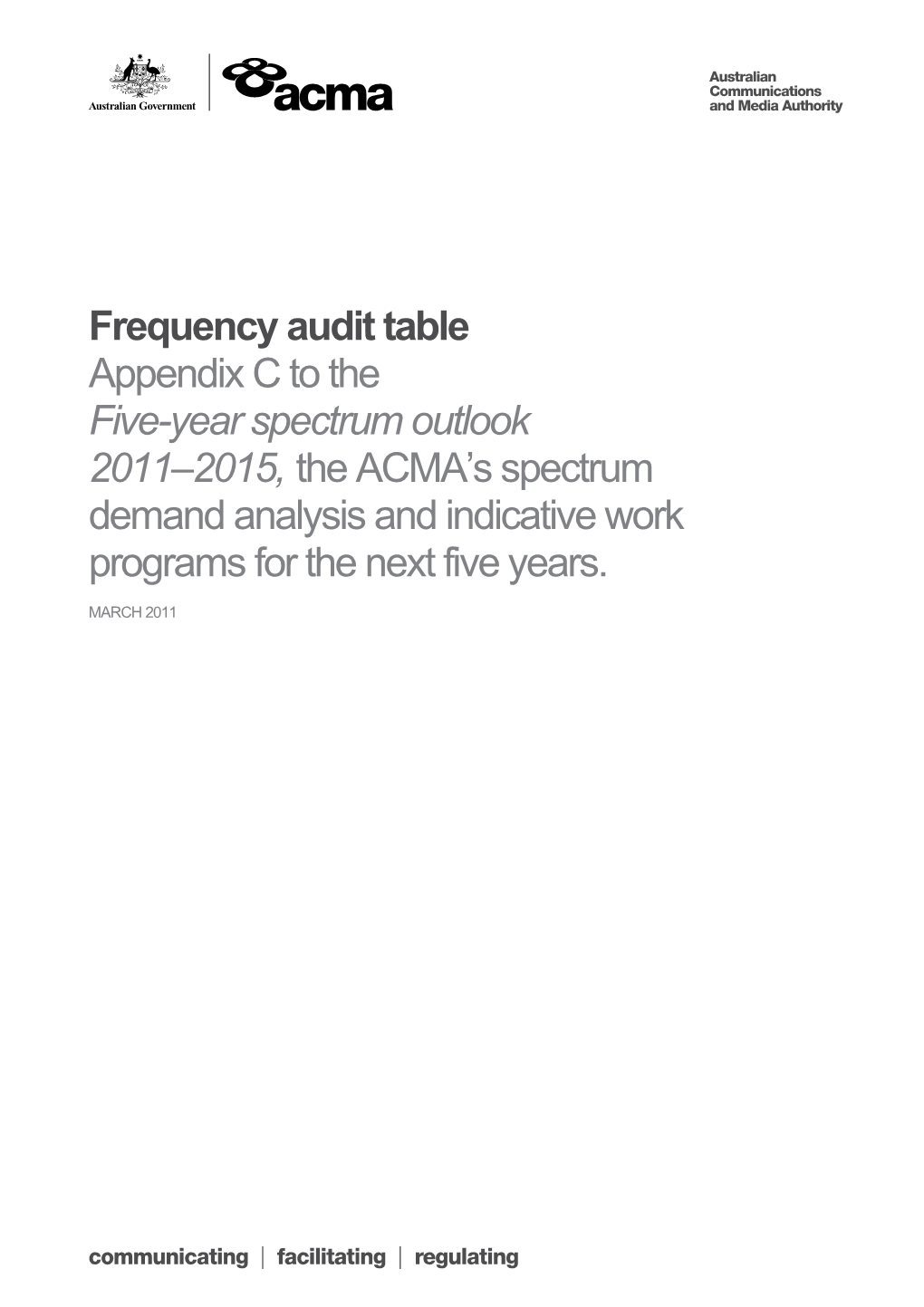 Frequency Audit Table