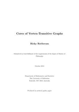 Cores of Vertex-Transitive Graphs