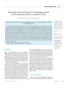 Knowledge About Bacterial and Viral Pathogens Present in Wild Mammals in Chile: a Systematic Review