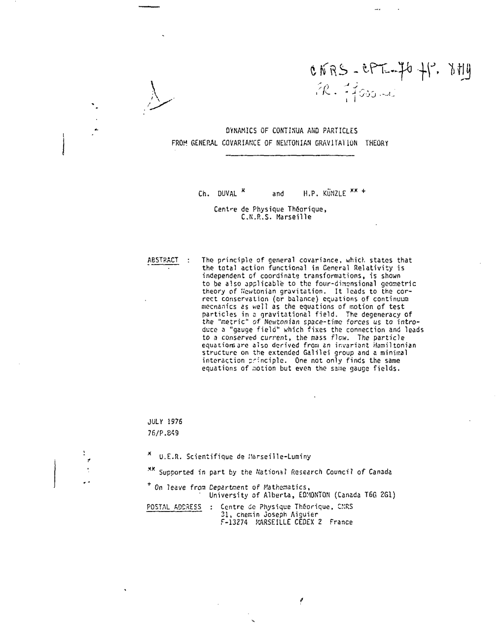 Dynamics of Continua and Particles from General Cqvariance of Newtonian Gravitation Theory