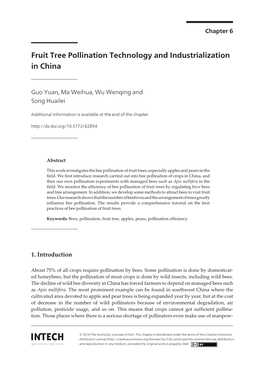 Fruit Tree Pollination Technology and Industrialization in China