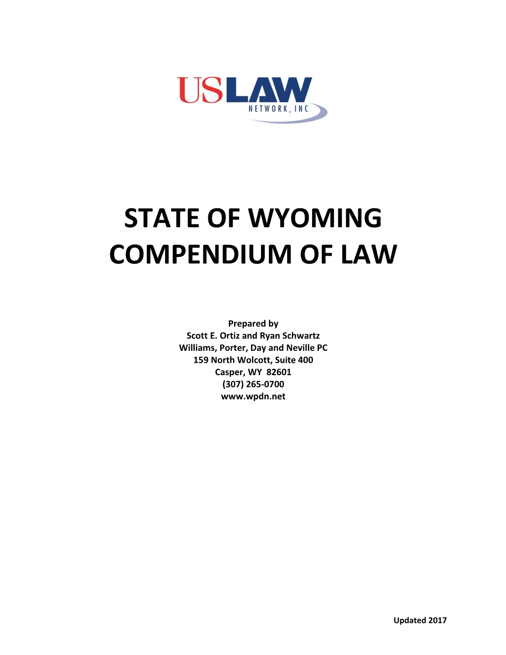 State of Wyoming Compendium of Law