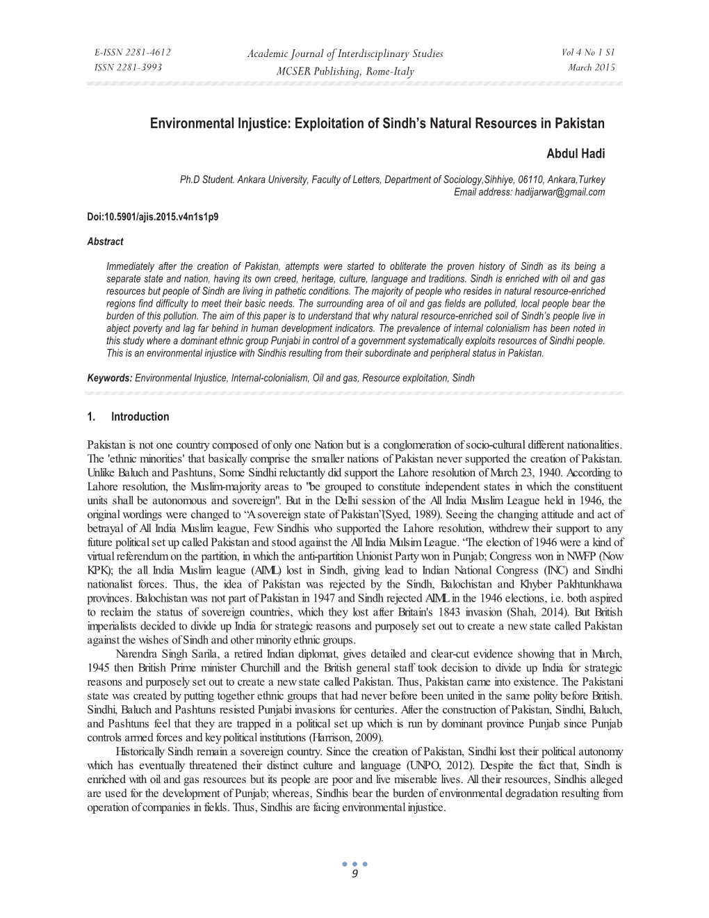 Exploitation of Sindh's Natural Resources in Pakistan