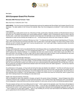 2016 European Grand Prix Preview