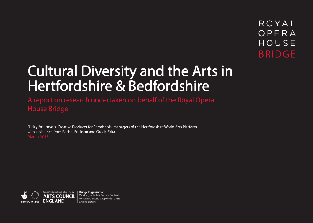 Cultural Diversity in the Arts in Hertfordshire & Bedfordshire 2013