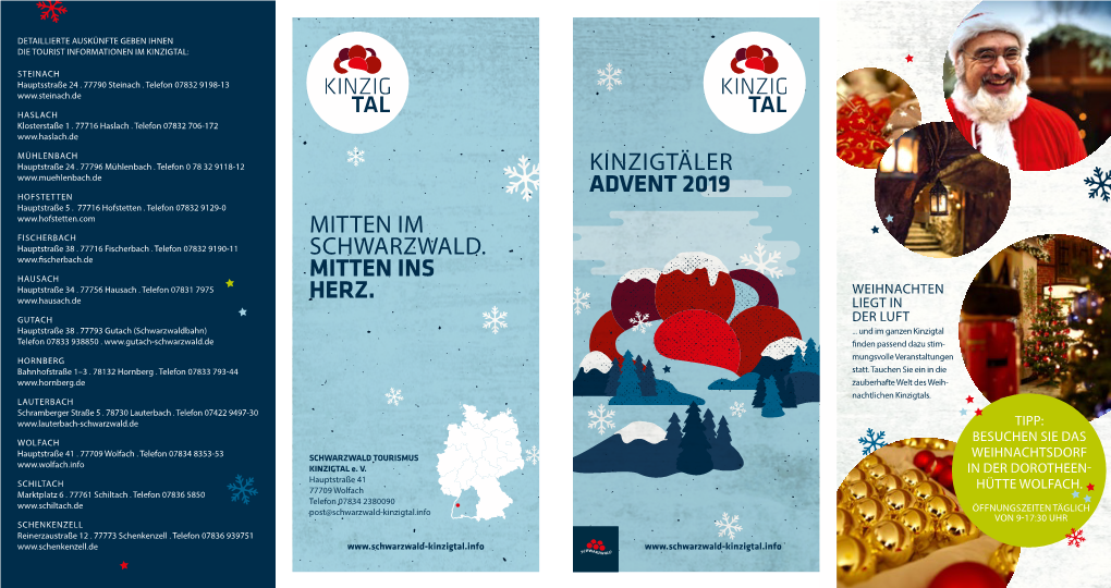 Kinzigtäler Advent 2019 Mitten Im Schwarzwald. Mitten Ins Herz