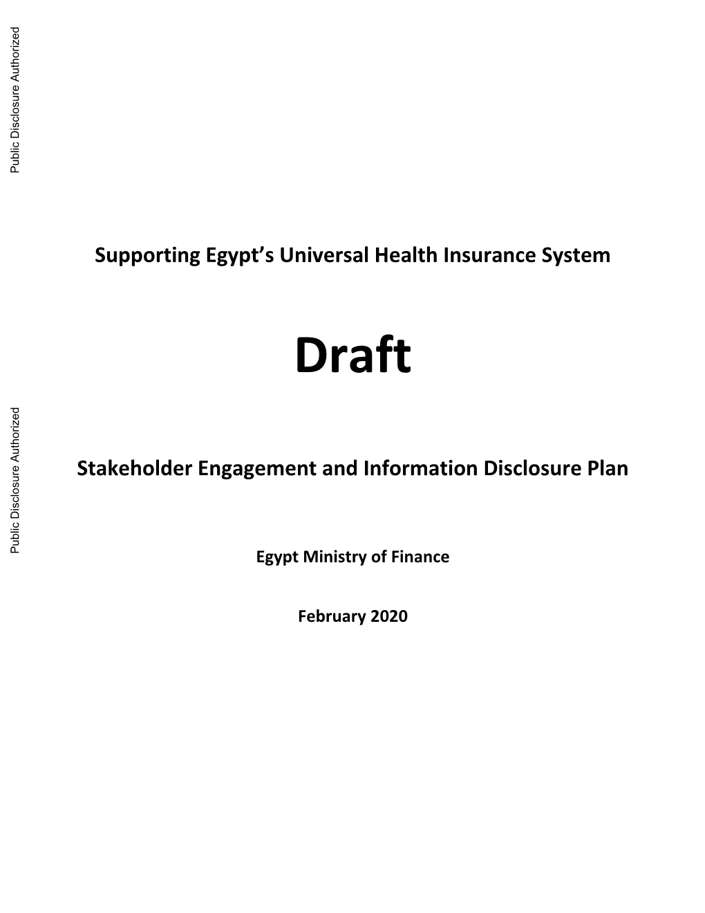 Supporting Egypt's Universal Health Insurance System