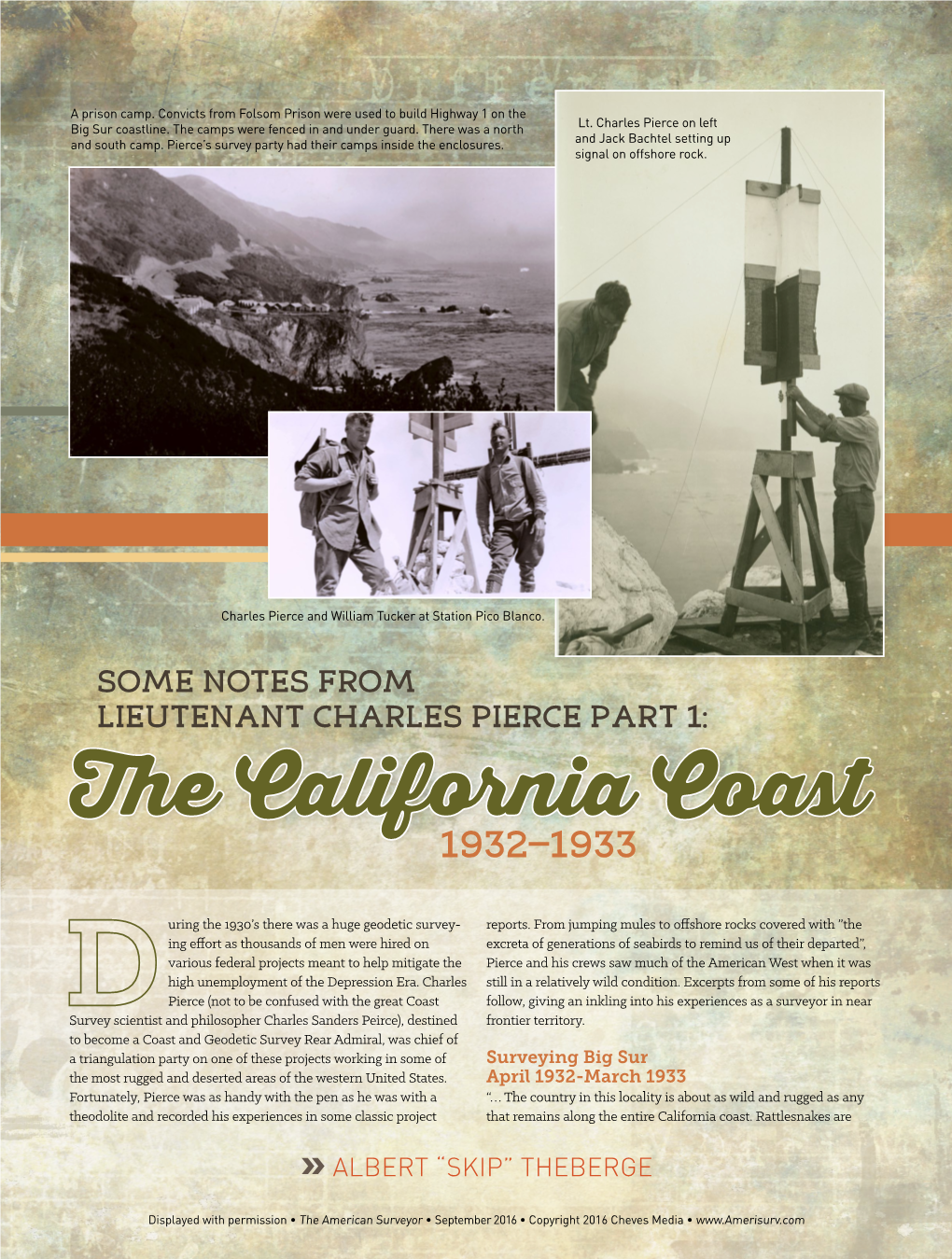 C&GS Surveyor Lt. Charles Pierce: the California Coast 1932–33