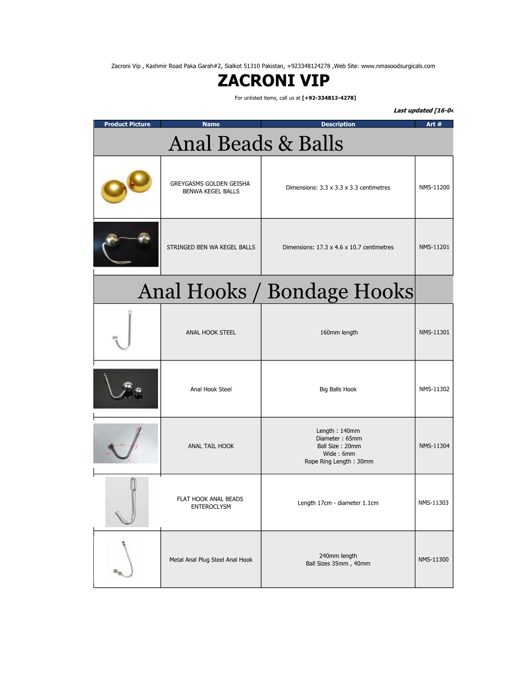 Anal Beads & Balls Anal Hooks / Bondage Hooks