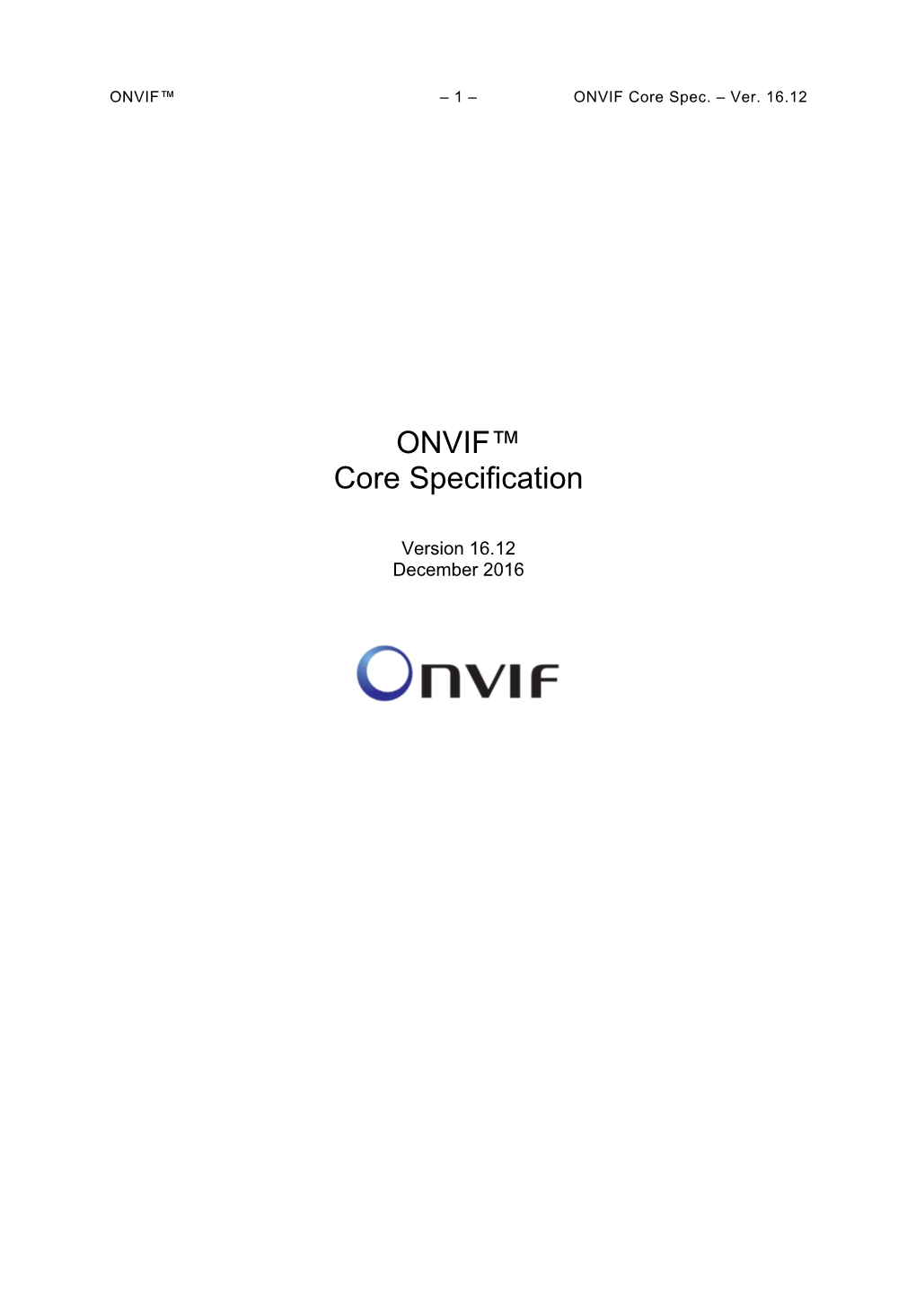 ONVIF™ Core Specification