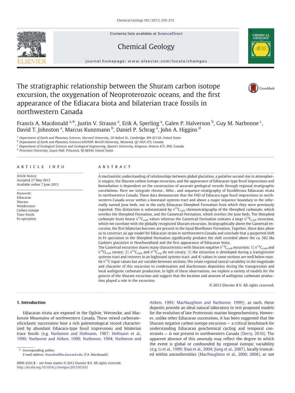 The Stratigraphic Relationship Between the Shuram Carbon Isotope