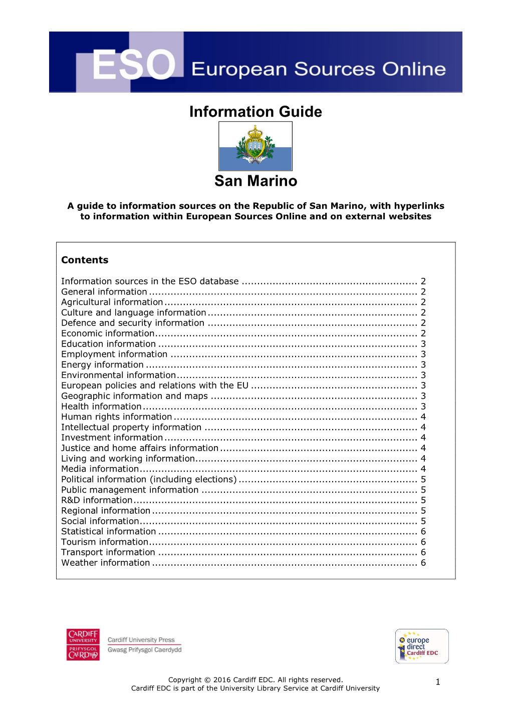 Information Guide San Marino