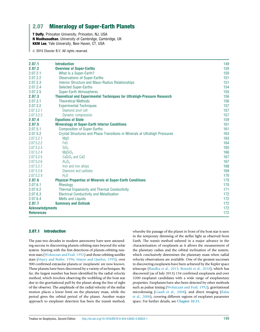 Mineralogy of Super-Earth Planets