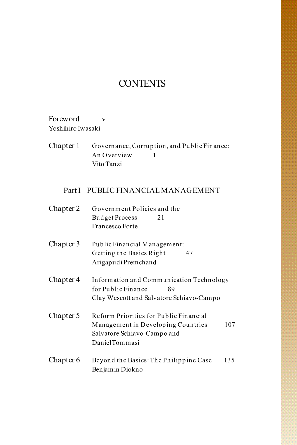 Governance, Corruption and Public Financial Management