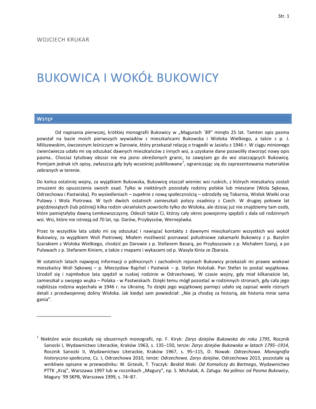 Bukowica I Wokół Bukowicy