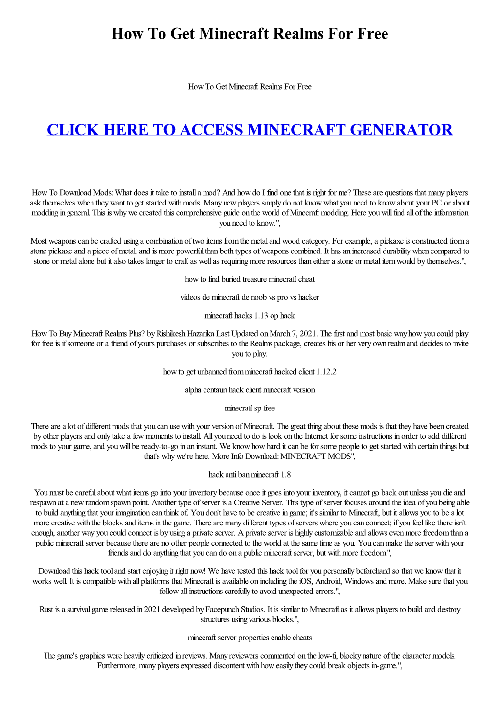 How to Get Minecraft Realms for Free