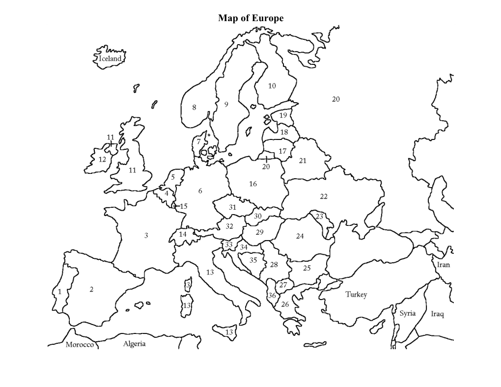 Map of Europe