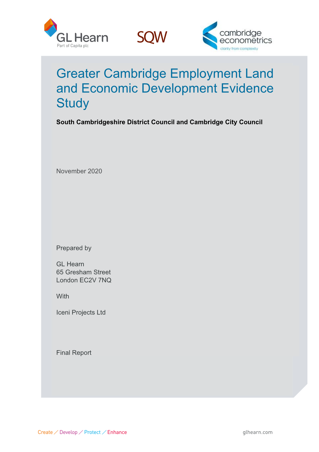 Greater Cambridge Employment Land Review & Economic Evidence