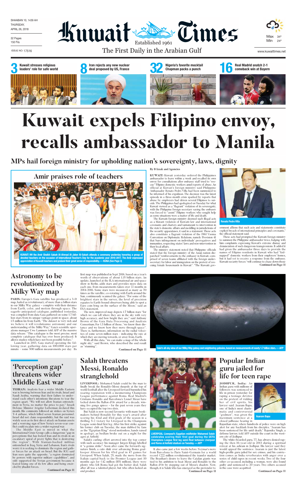 Kuwaittimes 26-4-2018.Qxp Layout 1