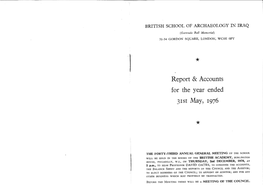 Report & Accounts for the Year Ended 31St May, 1976