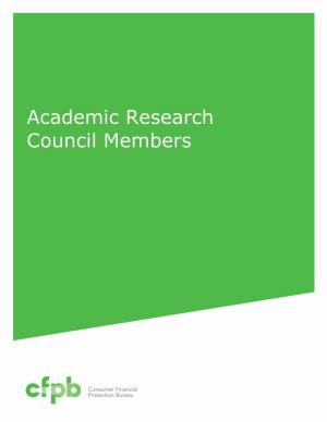 Academic Research Council Members