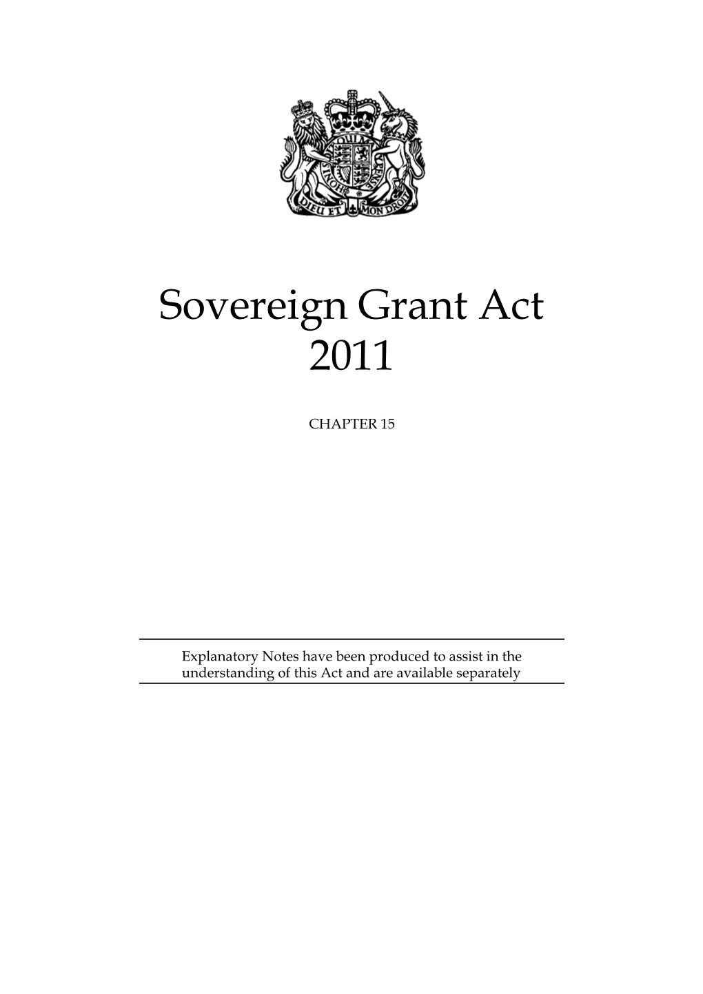 Sovereign Grant Act 2011