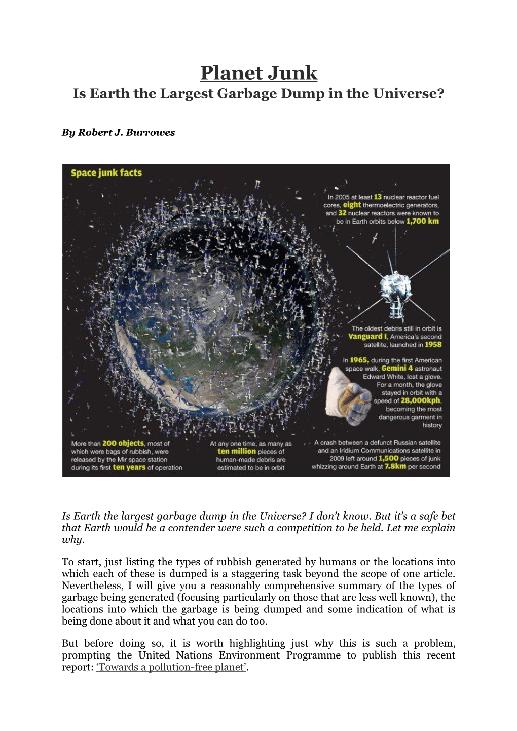 Planet Junk Is Earth the Largest Garbage Dump in the Universe?