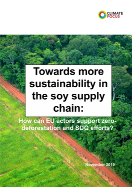 Towards More Sustainability in the Soy Supply Chain: How Can EU Actors Support Zero- Deforestation and SDG Efforts?