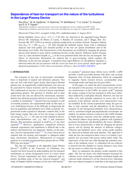 Dependence of Fast-Ion Transport on the Nature of the Turbulence in the Large Plasma Device Shu Zhou,1 W