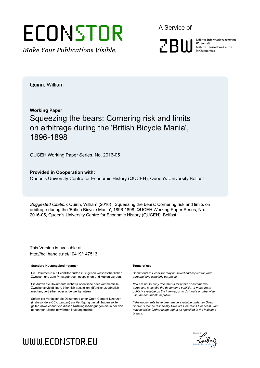 Cornering Risk and Limits on Arbitrage During the 'British Bicycle Mania', 1896-1898