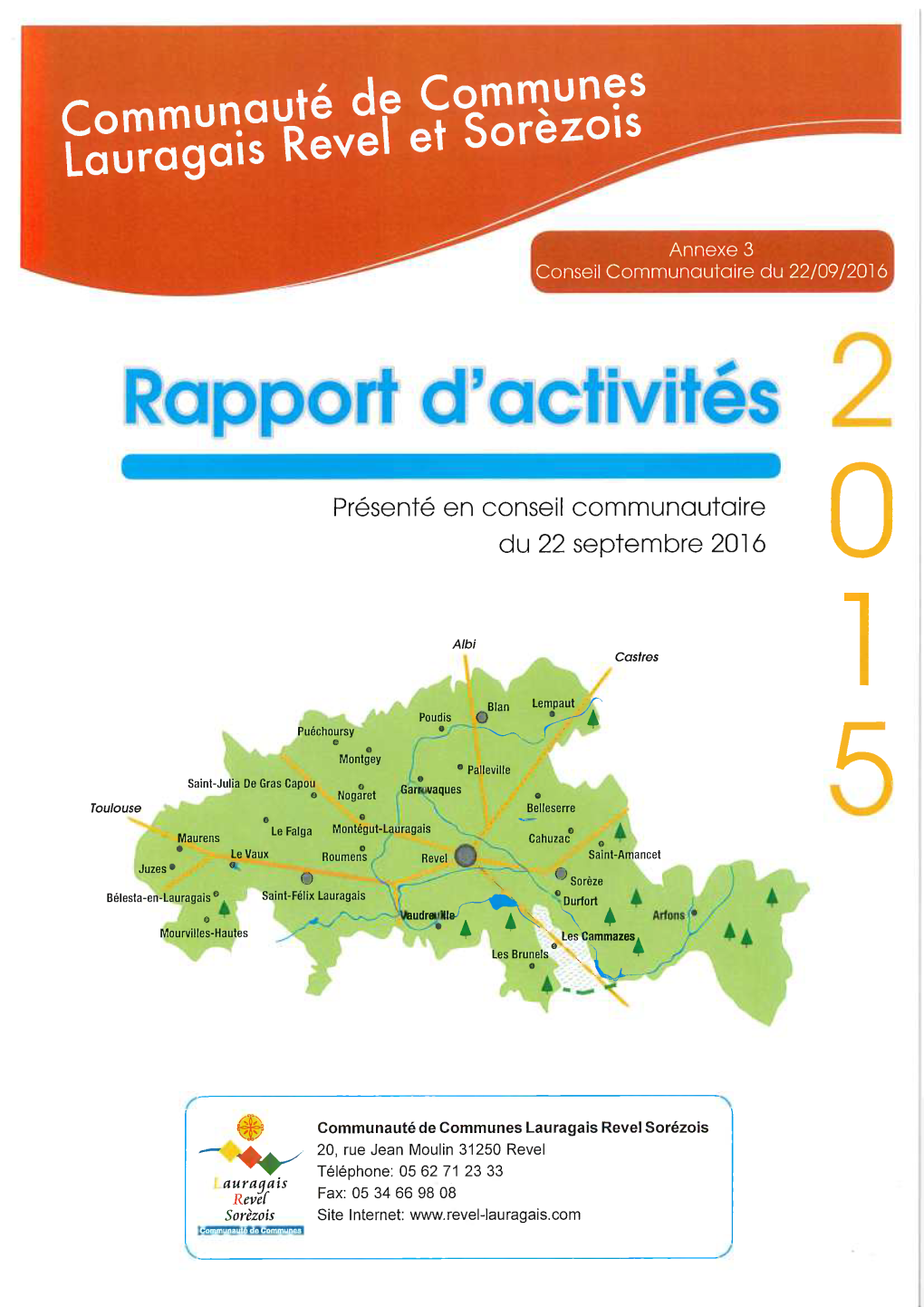 Télécharger Le Rapport D'activités 2015